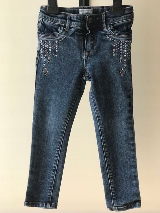 MAYORAL spodnie jeans rurki elastyczne r.98cm,3l