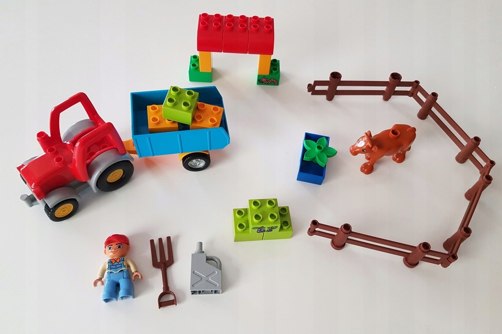 ophavsret Udstråle Philadelphia 10524 TRAKTOR z PRZYCZEPĄ KROWA FARMA LEGO DUPLO - 11449683112 - oficjalne  archiwum Allegro