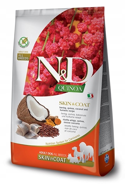 Farmina N&D Quinoa Skin Coat Herring Śledź 7kg