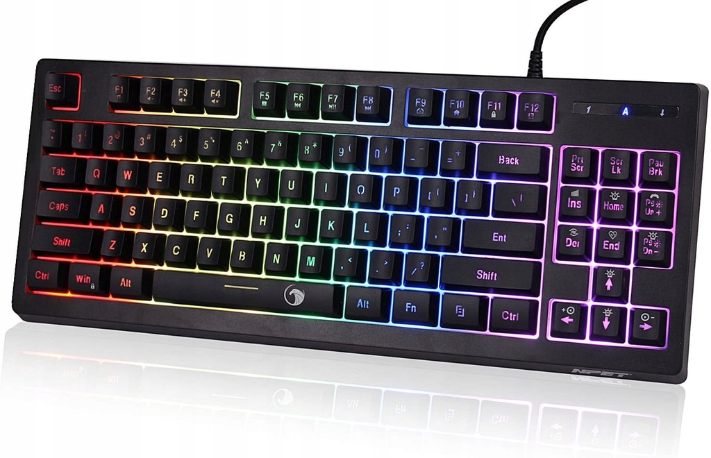 Klawiatura przewodowa NPET G10 87 klawiszy RGB