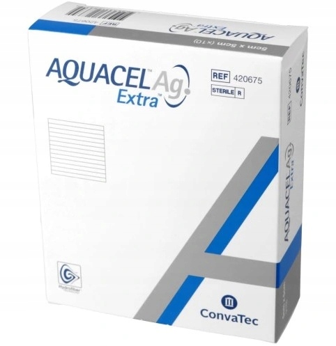 AQUACEL EXTRA AG opatrunki z srebrem 10cm x10cm 10