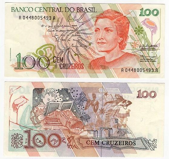 BRAZYLIA 1990 100 CRUZEIROS