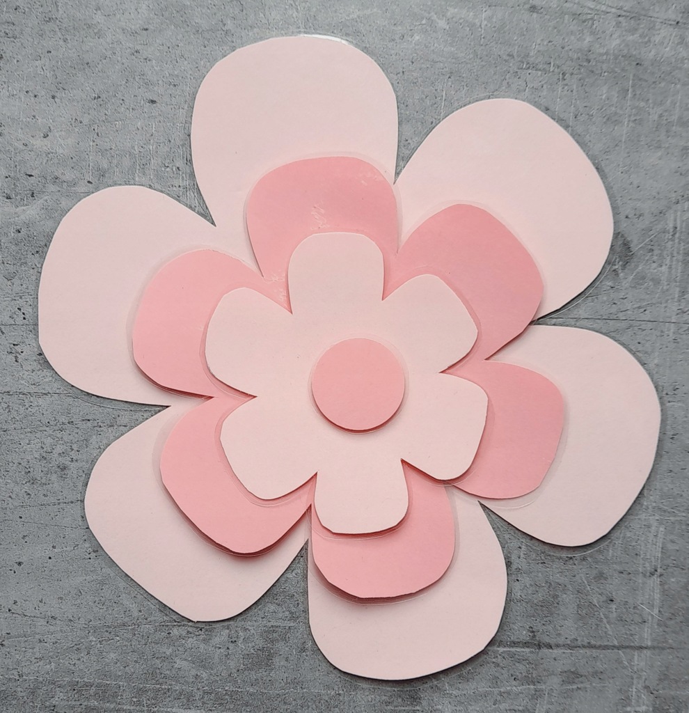 kwiat 3D różowy