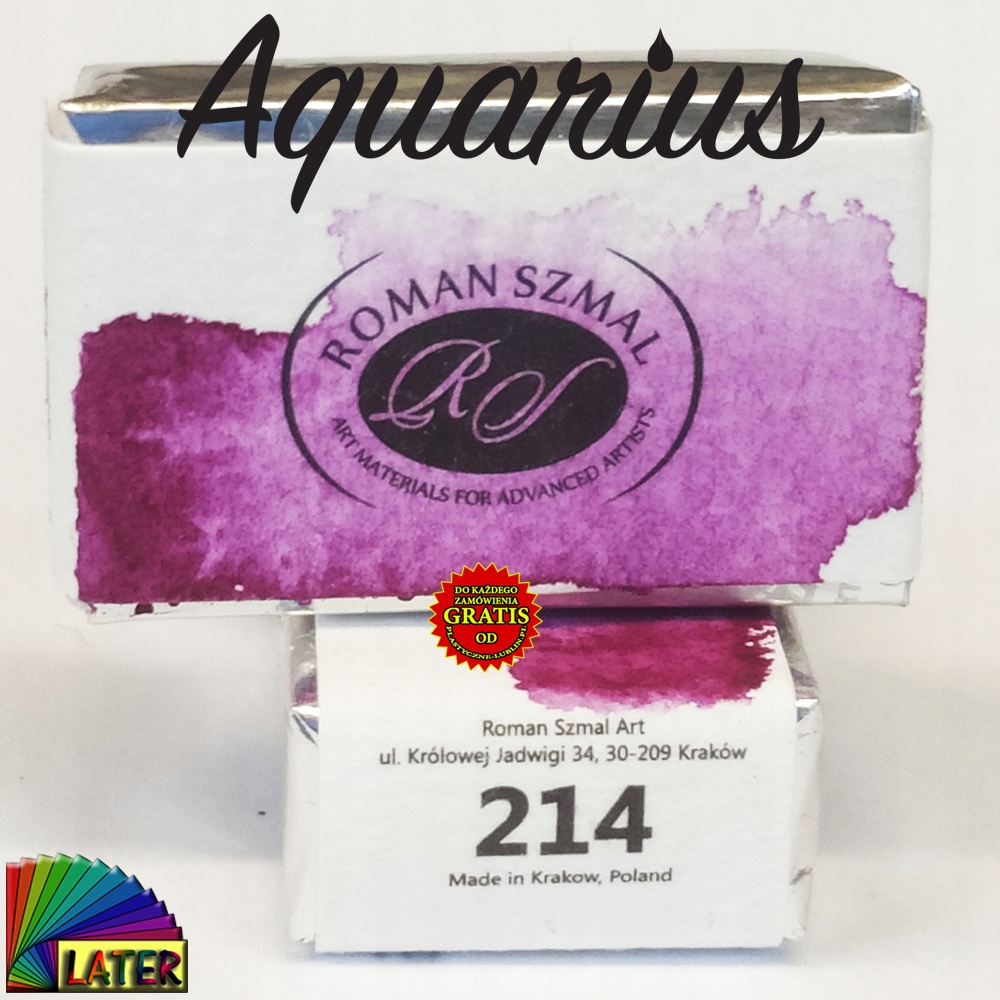 Quinacridone violet akwarela Aquarius kostka 214