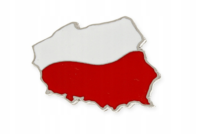 Znaczek Granice Polski Biało Czerwone Pins aj2554