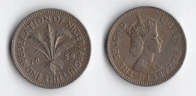 NIGERIA BRYTYJSKA 1959 1 SHILLING