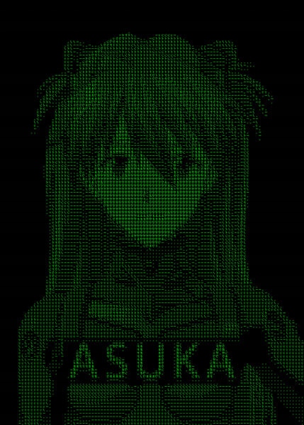 H4CK3D - Asuka, Evangelion - plakat 60x80 cm