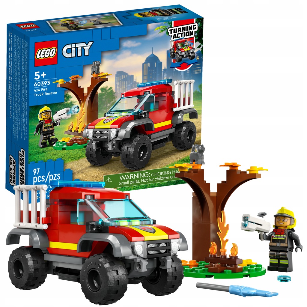 Купить LEGO City Пожарная машина 4x4 Спасательная миссия (60393 ...