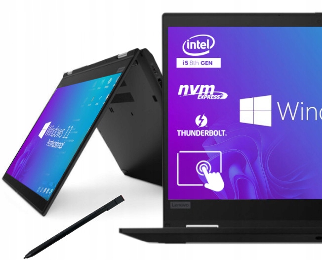 Lenovo Thinkpad Yoga X390 i5 2w1 Dotykowy +Rysik FHD IPS W11p 8GB 256GB SSD