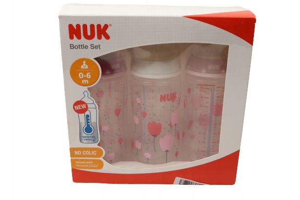 NUK First Choice+ Zestaw butelek 3szt. 0-6m 300ml