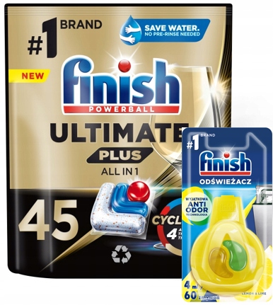 FINISH zestaw do zmywarki Ultimate Plus 45 szt