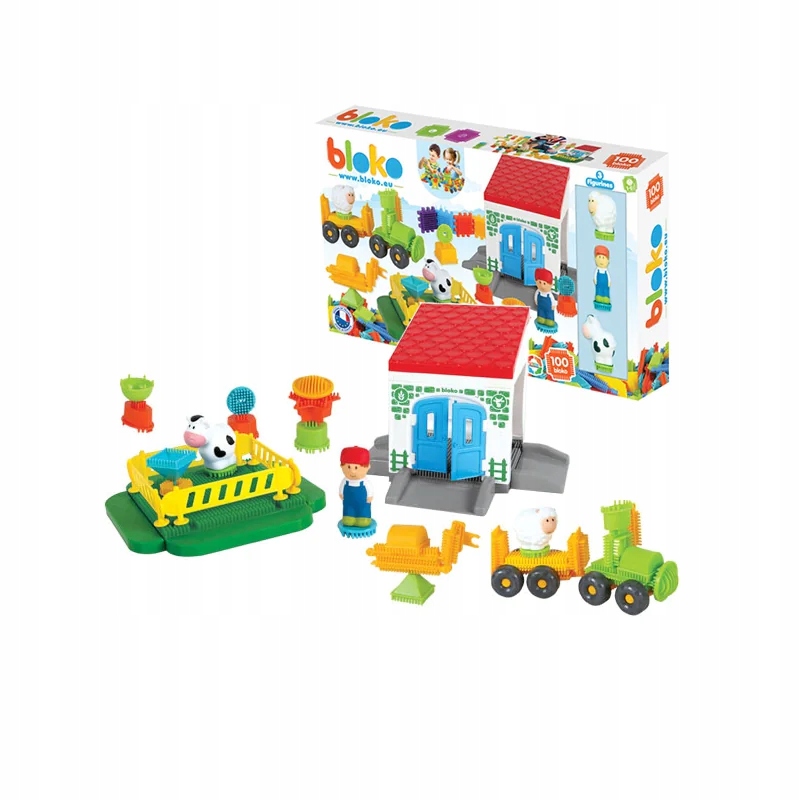 MOCHTOYS Klocki Jeżyki Pin Bricks FARMA w