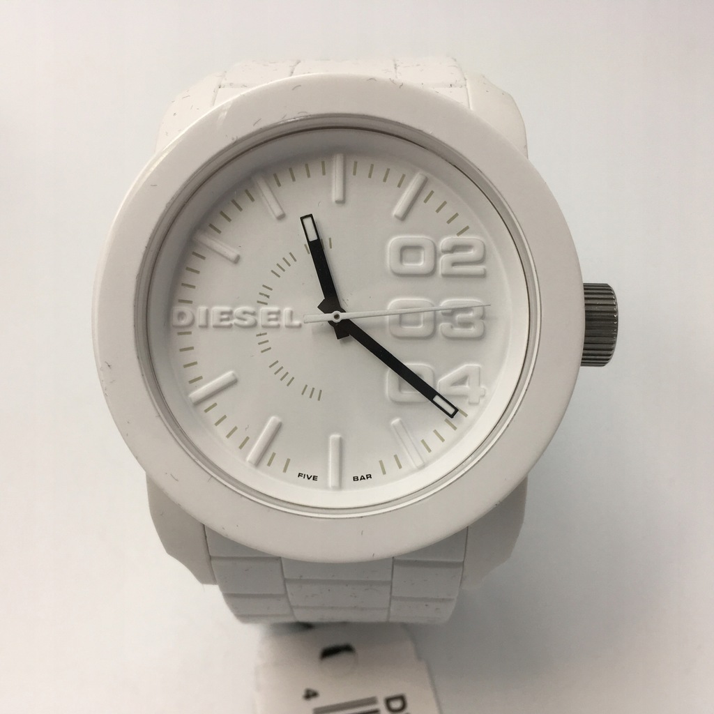 x34 DIESEL 1436 zegarek biały pasek gumowy unisex