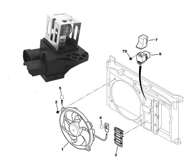 Opornik Rezystor Wentylatora Peugeot 206 307 308 - 7261865618 - Oficjalne Archiwum Allegro