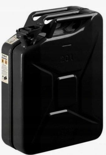 METALOWY KANISTER 20L BENZYNA DIESEL CZARNY WYTRZYMAŁY