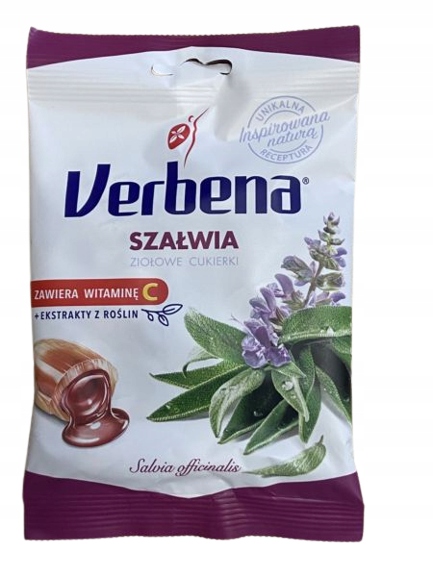 VERBENA CUKIERKI ZIOŁOWE szałwia Z WITAMINĄ C