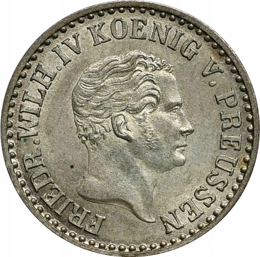 15. Prusy, 1 silber groschen 1852 A, Fryderyk IV, piękna