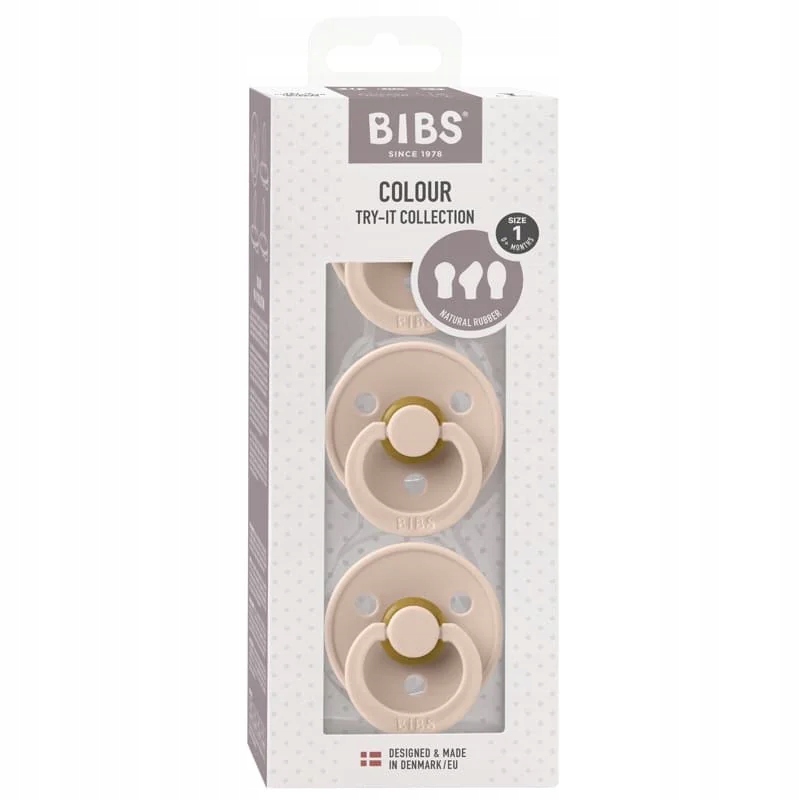 BIBS TRY-IT PACK BLUSH 3 smoczkowy zestaw