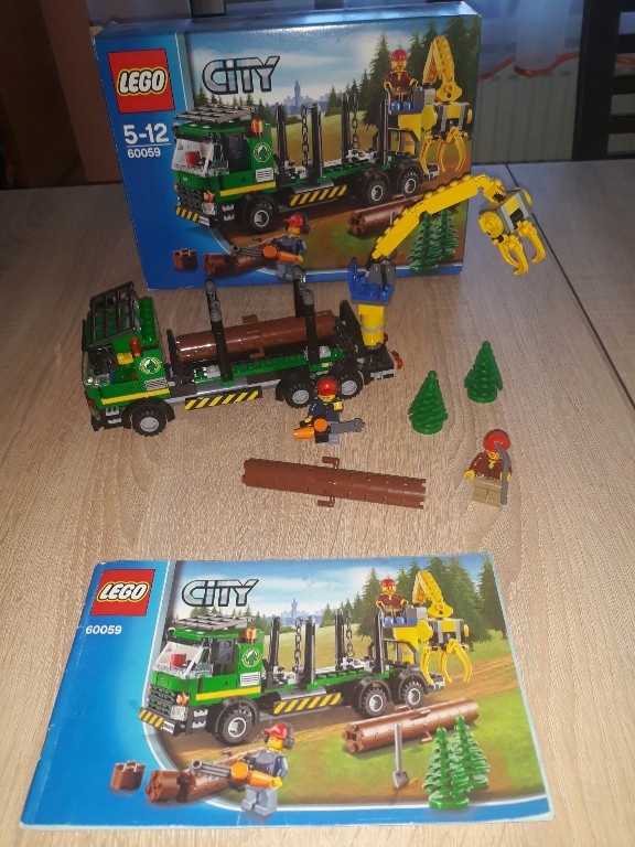 CIĘŻARÓWKA DO PRZEWOZU DREWNA, LEGO CITY 60059