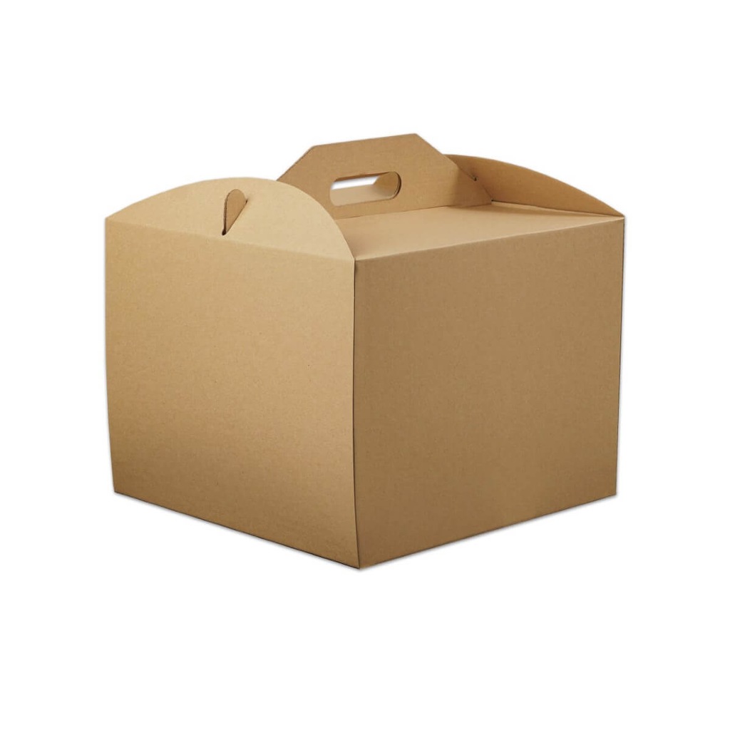 Karton pudełko na tort 21x21x15cm 1 szt. brązowe opakowanie BARDZO MOCNE