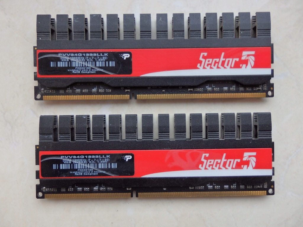 PATRIOT RAM 4GB(2X2) DDR3 PC-10600-1333MHz DUAL