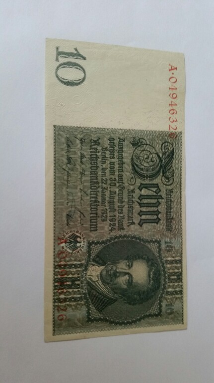 banknot 10 marek 1924- 1929 stan dobry polecam