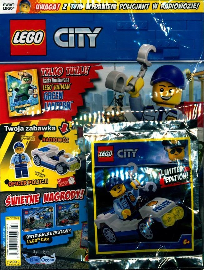 ŚWIAT LEGO CITY nr 7/19 klocki policjant w radio 8322371742