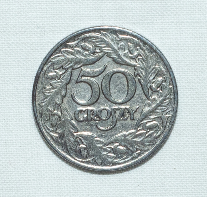 GG 50 groszy 1938 niklowana