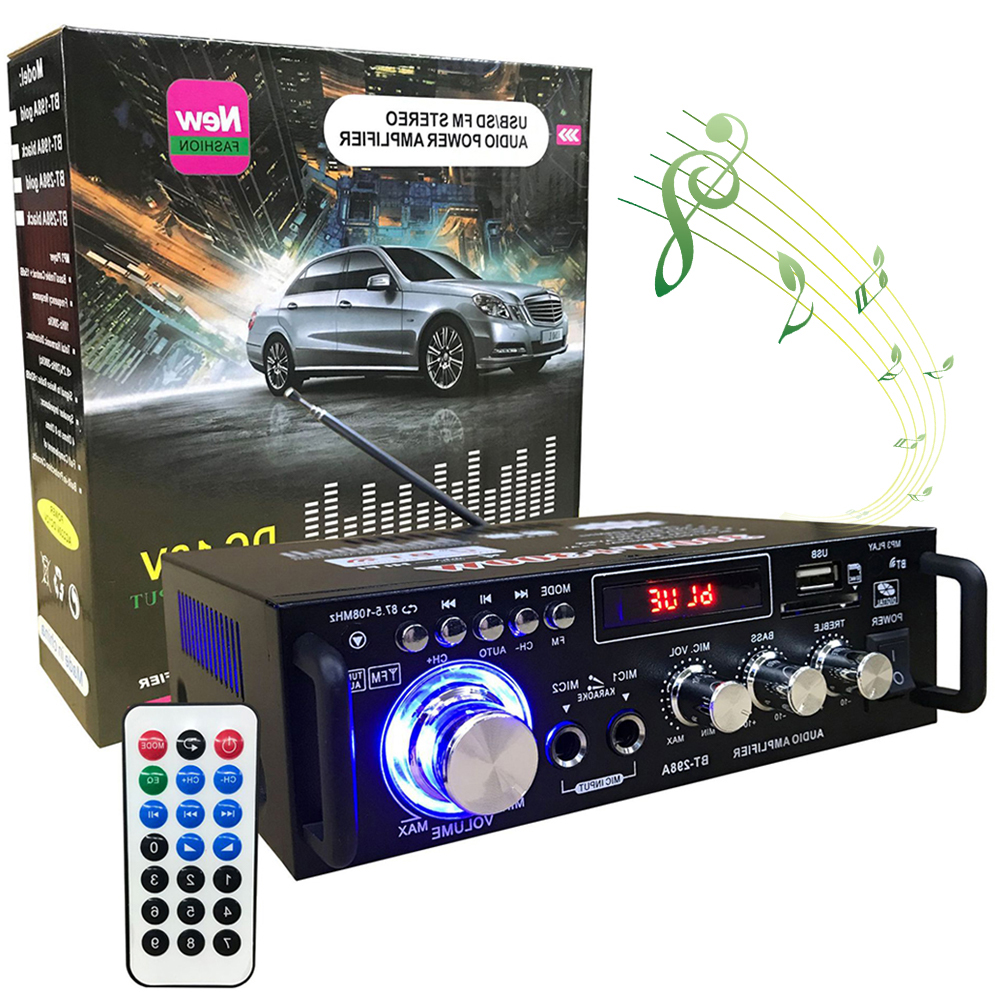 WZMACNIACZ DO KOLUMN BLUETOOTH 5.0 RADIO 600W + PILOT