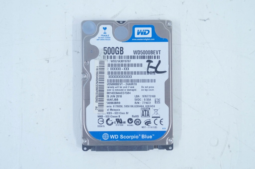 Elektronika do dysku Western Digital WD5000BEVT