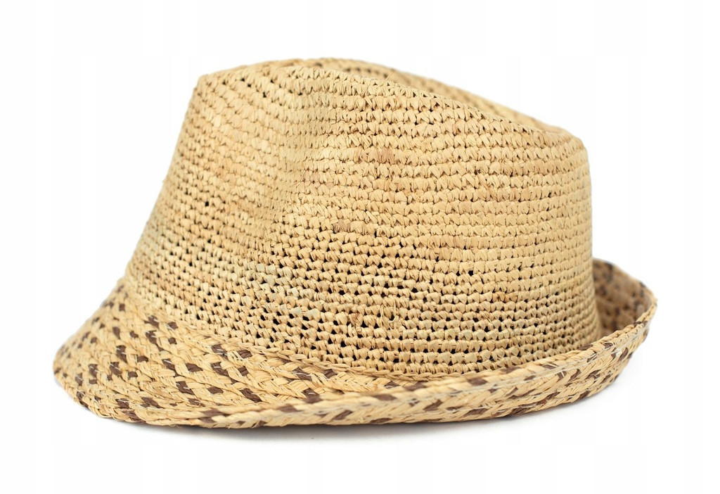 Kapelusz Damski Męski Trilby Słomkowy Handmade