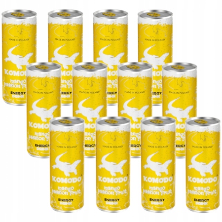 Komodo Napój energetyczny Mango-Marakuja 12x250 ml