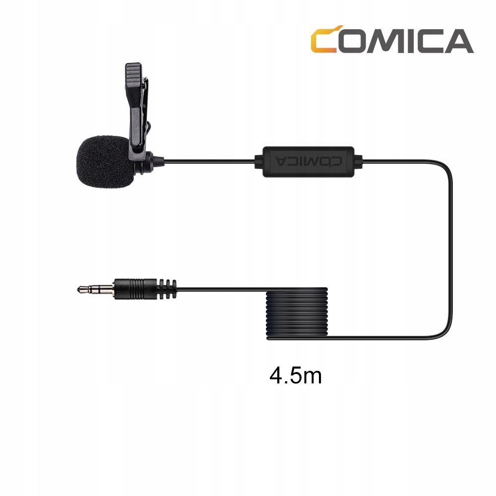 COMICA mikrofon krawatowy CVM-V01CP 4 m złącze TRS