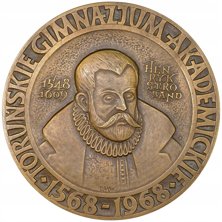 Medal Toruń Gimnazjum Akademickie 1968 Etui PIĘKNY