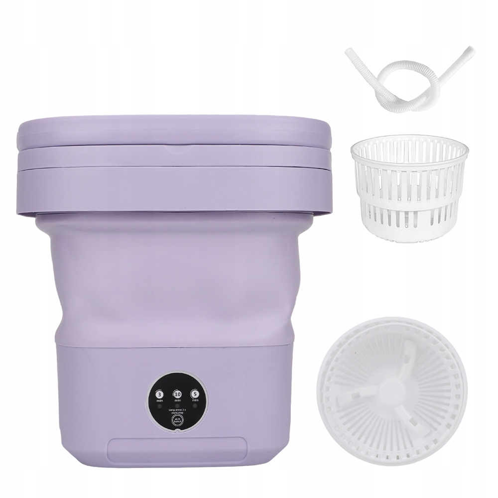 Mini pralka turystyczna wirnikowa z wirówką podróżna przenośna 2.1 kg 11L