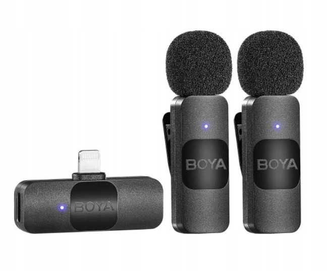Bezprzewodowy Mini Mikrofon Boya BY-V2 do urządzeń iOS