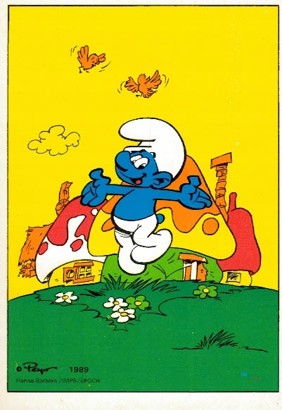 Pocztówka Smurfy bez obiegu 1989