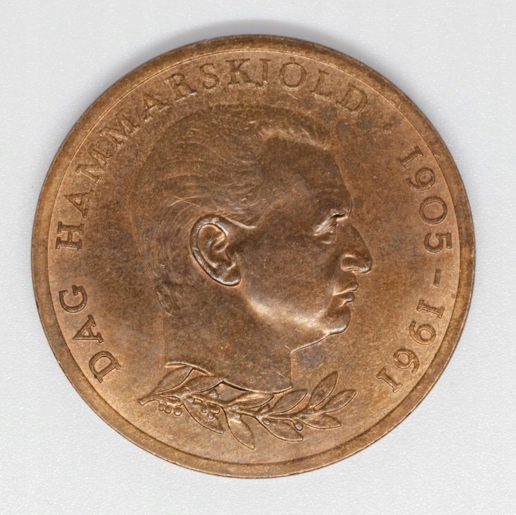 Medal, Dag Hammarskjöld, 1905-1961, Danmarks U-landshjælp