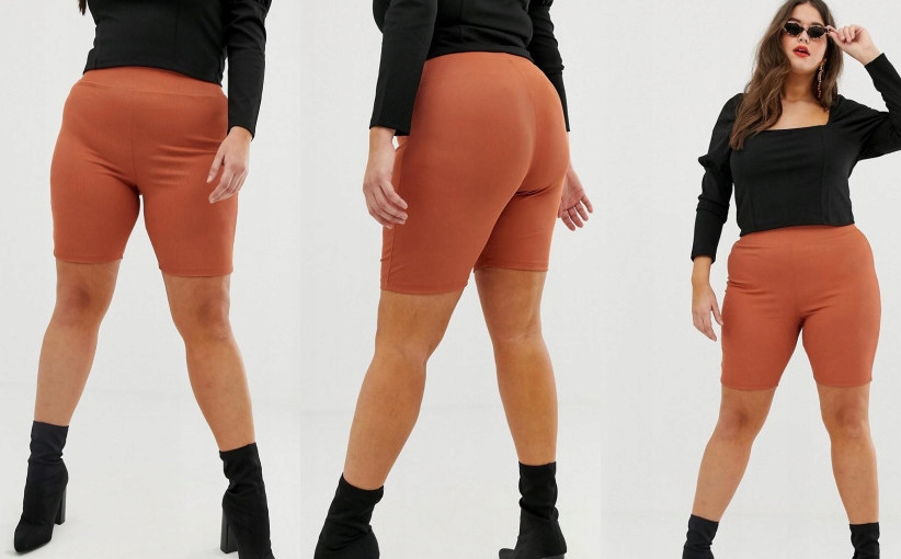 15T057 XCP BRĄZOWE KRÓTKIE SPODENKI LEGGINSY__50