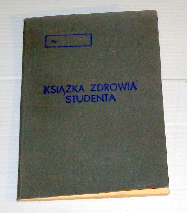 Politechnika Warszawska Książka Zdrowia Studenta 1968r.
