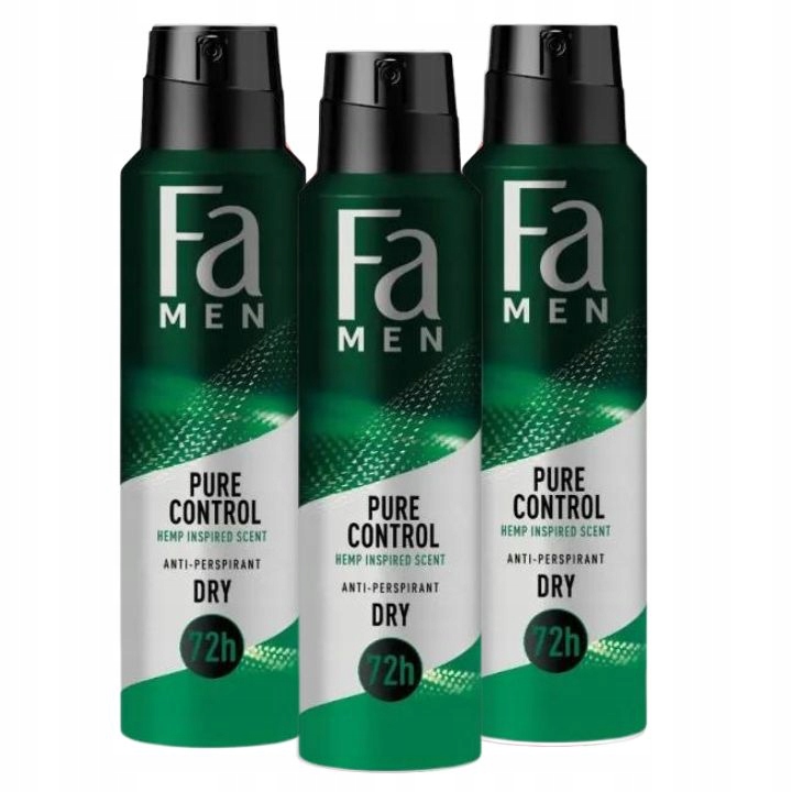 Fa Men Dezodorant Spray Pure Control Hemp 150ml x3 - 10991524582 ...