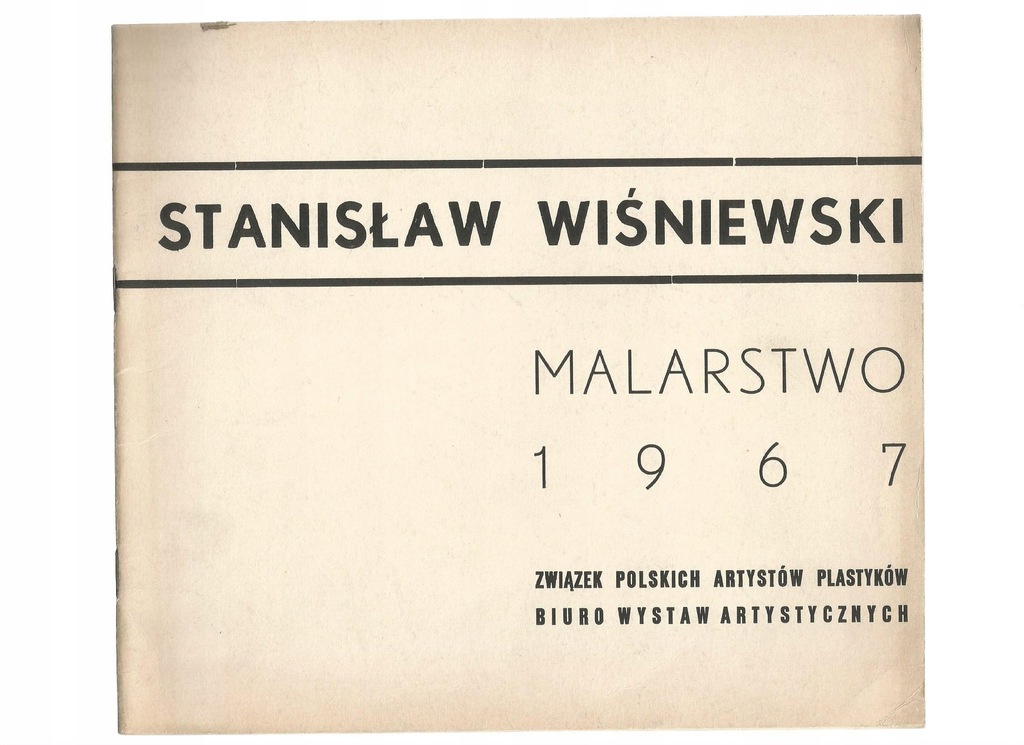 Stanisław Wiśniewski malarstwo 1967 katalogwystawy