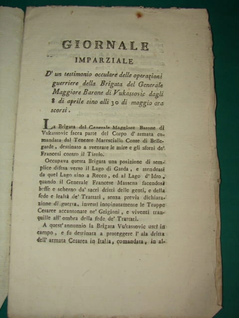 GIORNALE IMPARZIALE. 1799.