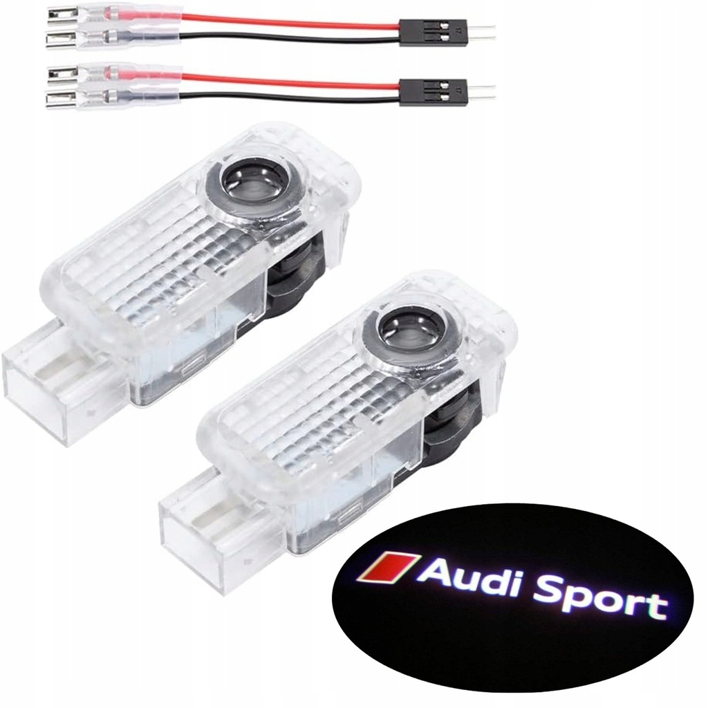 PROJEKTOR LOGO LED na DRZWI do AUDI A3 A4 A5 A6 A7 A8 Q3 Q5 Q7 2 SZTUKI