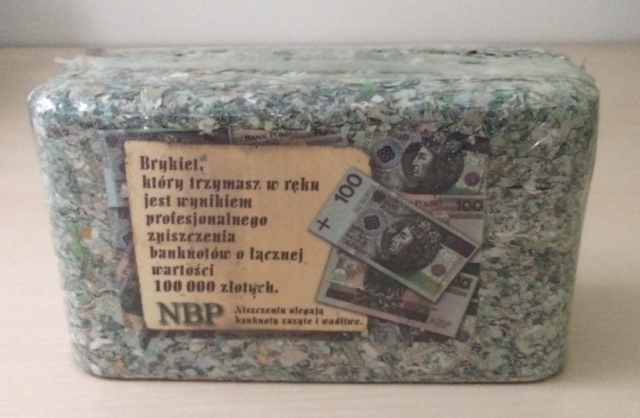 100 000 BRYKIET BANKNOTÓW PIENIĘDZY PWPW NBP