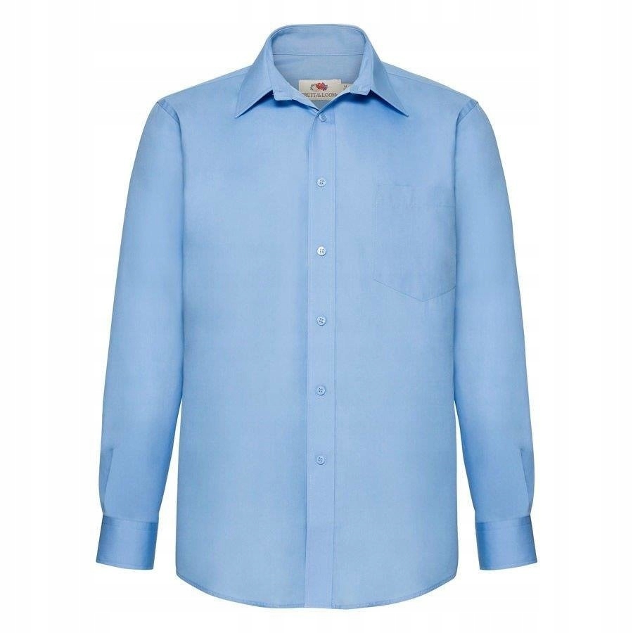 MĘSKA koszula POPLIN LONG FRUIT błękit L