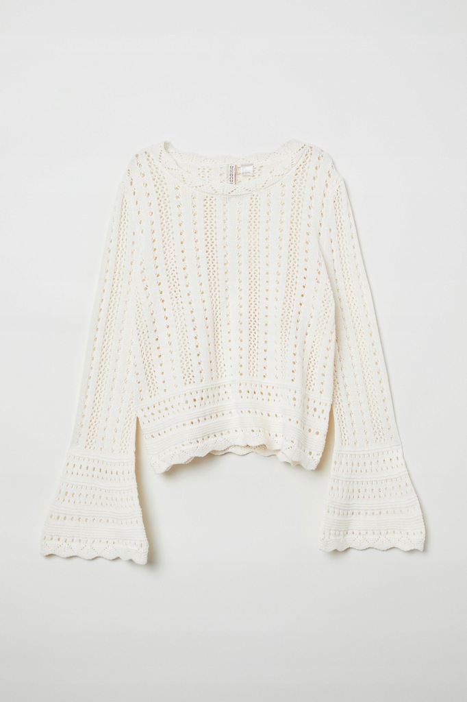 Sweter z rozszerzanym rękawem H&M r. L