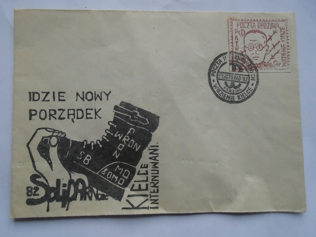 SOLIDARNOŚĆ KIELCE WIĘZIENIE PIASKI KOPERTA KOLBE