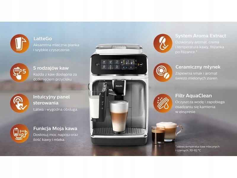 Ekspres PHILIPS EP3243/70 seria 3200 Latte Go - 8121195051 - oficjalne ...