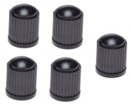 NAKRĘTKA WENTYLA KOŁA CZARNE 5 SZT